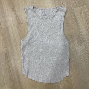 American Eagle shirred cream cotton tank size Small